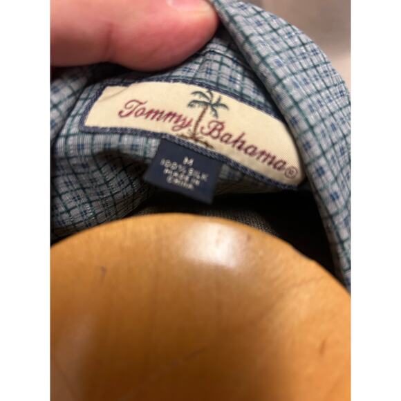 3 Tommy Bahama Jhane Barnes Bluewater silk cotton Tropical summer short sleeve M - Picture 7 of 11